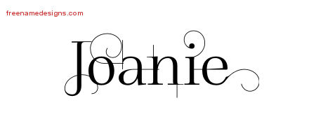 Decorated Name Tattoo Designs Joanie Free