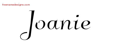 Elegant Name Tattoo Designs Joanie Free Graphic