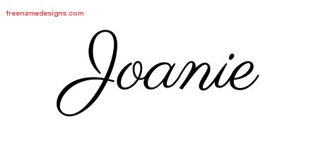 Classic Name Tattoo Designs Joanie Graphic Download