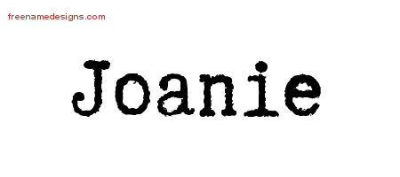 Typewriter Name Tattoo Designs Joanie Free Download