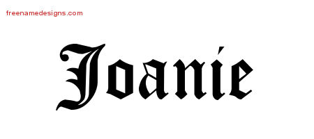 Blackletter Name Tattoo Designs Joanie Graphic Download
