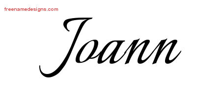 Calligraphic Name Tattoo Designs Joann Download Free