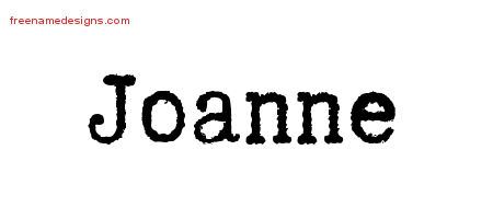 Typewriter Name Tattoo Designs Joanne Free Download