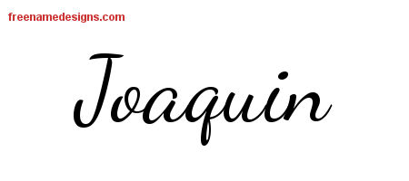 Lively Script Name Tattoo Designs Joaquin Free Download