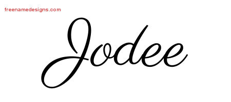 Classic Name Tattoo Designs Jodee Graphic Download
