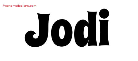 Groovy Name Tattoo Designs Jodi Free Lettering