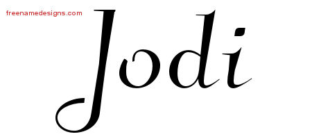 Elegant Name Tattoo Designs Jodi Free Graphic