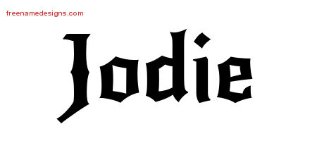 Gothic Name Tattoo Designs Jodie Free Graphic
