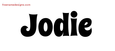 Groovy Name Tattoo Designs Jodie Free Lettering