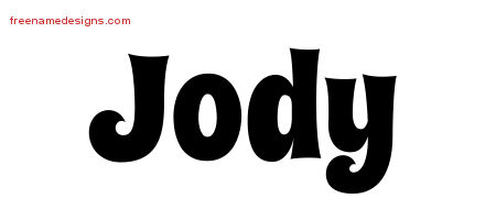 Groovy Name Tattoo Designs Jody Free Lettering