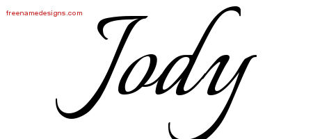 Calligraphic Name Tattoo Designs Jody Free Graphic