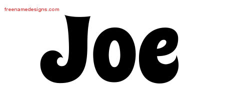 Groovy Name Tattoo Designs Joe Free Lettering