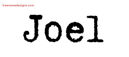 Typewriter Name Tattoo Designs Joel Free Download
