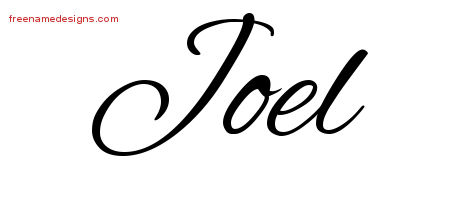 Cursive Name Tattoo Designs Joel Free Graphic