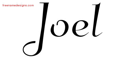 Elegant Name Tattoo Designs Joel Free Graphic