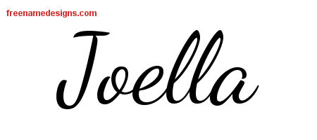 Lively Script Name Tattoo Designs Joella Free Printout