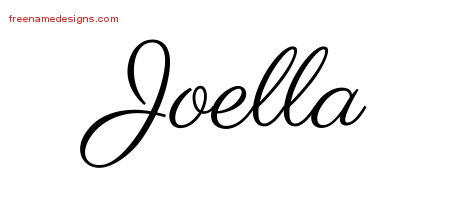 Classic Name Tattoo Designs Joella Graphic Download