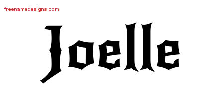 Gothic Name Tattoo Designs Joelle Free Graphic