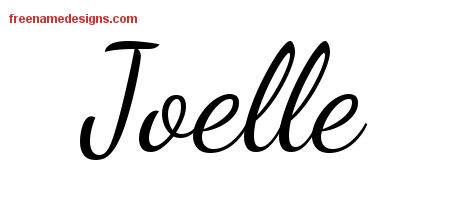 Lively Script Name Tattoo Designs Joelle Free Printout