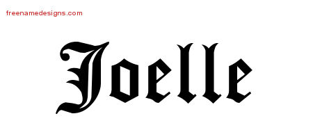 Blackletter Name Tattoo Designs Joelle Graphic Download