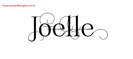 Decorated Name Tattoo Designs Joelle Free