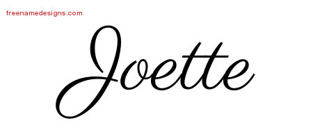 Classic Name Tattoo Designs Joette Graphic Download