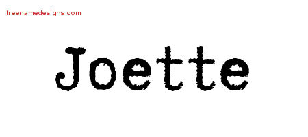 Typewriter Name Tattoo Designs Joette Free Download