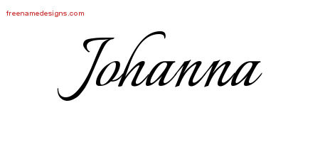 Calligraphic Name Tattoo Designs Johanna Download Free