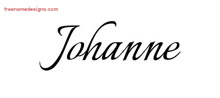 Calligraphic Name Tattoo Designs Johanne Download Free