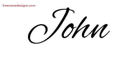 Cursive Name Tattoo Designs John Free Graphic