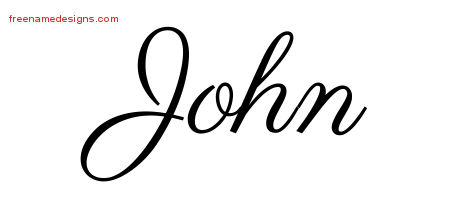 Classic Name Tattoo Designs John Printable