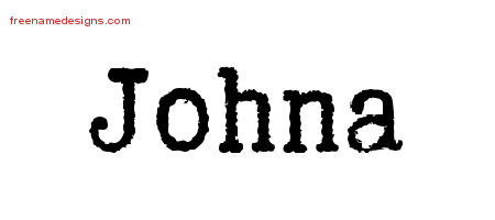 Typewriter Name Tattoo Designs Johna Free Download