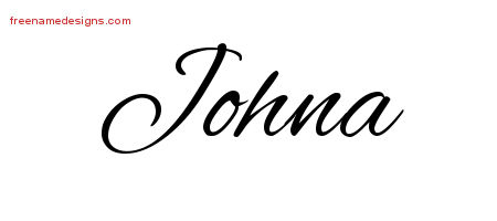 Cursive Name Tattoo Designs Johna Download Free