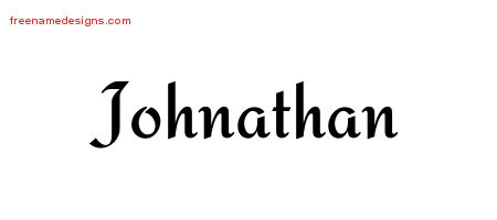 Calligraphic Stylish Name Tattoo Designs Johnathan Free Graphic