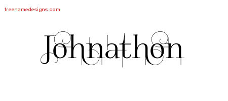 Decorated Name Tattoo Designs Johnathon Free Lettering