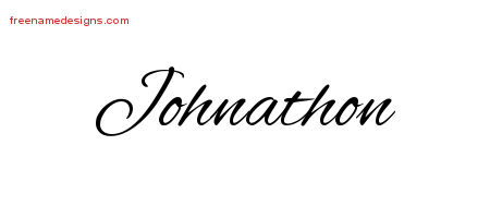 Cursive Name Tattoo Designs Johnathon Free Graphic