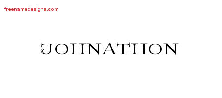 Flourishes Name Tattoo Designs Johnathon Graphic Download