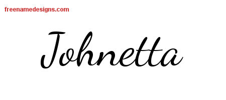 Lively Script Name Tattoo Designs Johnetta Free Printout