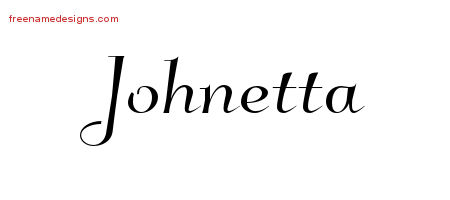 Elegant Name Tattoo Designs Johnetta Free Graphic