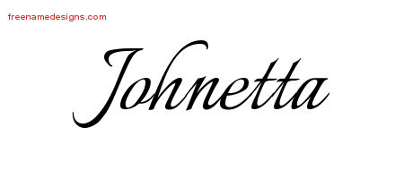Calligraphic Name Tattoo Designs Johnetta Download Free