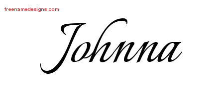 Calligraphic Name Tattoo Designs Johnna Download Free