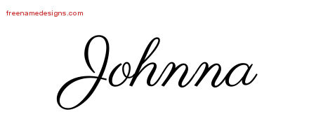 Classic Name Tattoo Designs Johnna Graphic Download