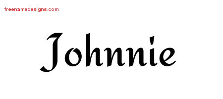 Calligraphic Stylish Name Tattoo Designs Johnnie Free Graphic