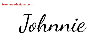 Lively Script Name Tattoo Designs Johnnie Free Printout