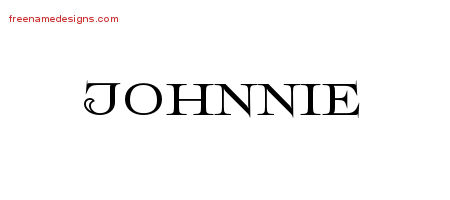 Flourishes Name Tattoo Designs Johnnie Printable