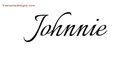 Calligraphic Name Tattoo Designs Johnnie Free Graphic