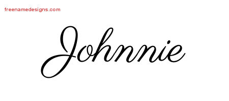 Classic Name Tattoo Designs Johnnie Graphic Download