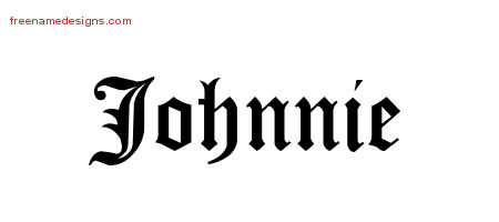 Blackletter Name Tattoo Designs Johnnie Printable