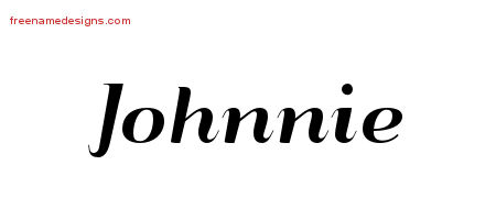 Art Deco Name Tattoo Designs Johnnie Printable