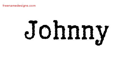 Typewriter Name Tattoo Designs Johnny Free Printout